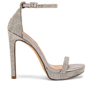 Steve Madden 💞 Milano Stiletto Rhinestone Silver Heels
